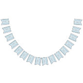 Baby shower BLUE "Gold Birds" Zwemstanner Vlaggetjes (Alle)