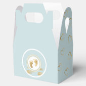 Baby shower Blue Gold Hearts Favor Box Bedankdoosjes (Geopend)