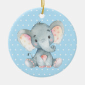 Baby shower Blue Keramisch Ornament (Voorkant)