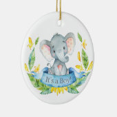 Baby shower Blue Keramisch Ornament (Rechts)