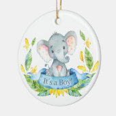 Baby shower Blue Keramisch Ornament (Links)