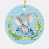 Baby shower Blue Keramisch Ornament (Voorkant)