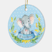 Baby shower Blue Keramisch Ornament (Links)