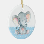 Baby shower Blue Keramisch Ornament (Rechts)