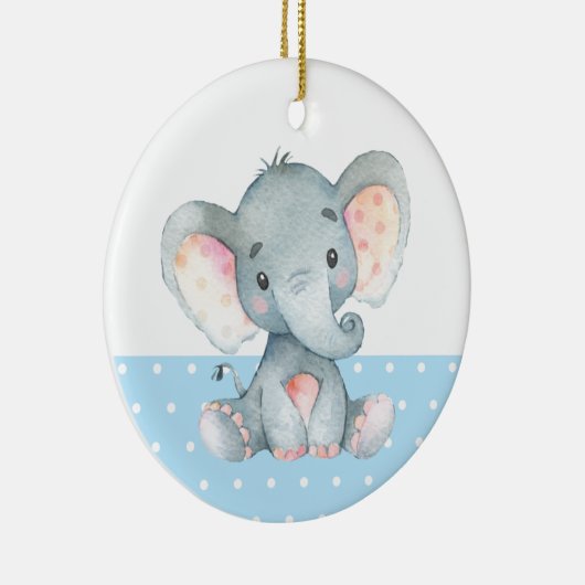 Baby shower Blue Keramisch Ornament (Rechts)