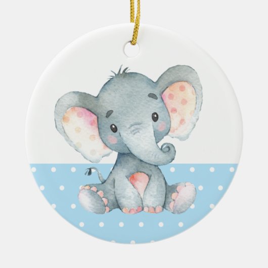 Baby shower Blue Keramisch Ornament (Voorkant)