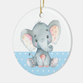 Baby shower Blue Keramisch Ornament (Links)