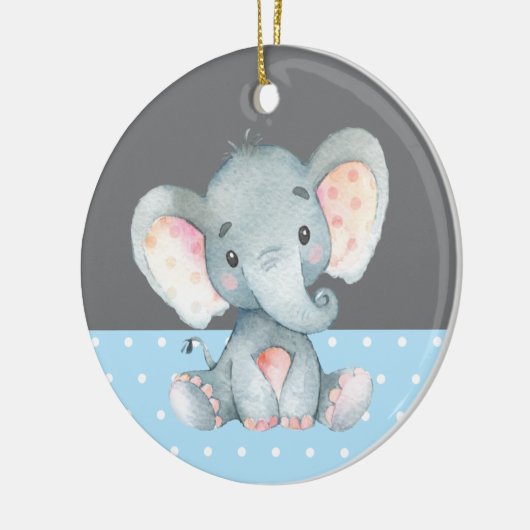 Baby shower Blue Keramisch Ornament (Links)