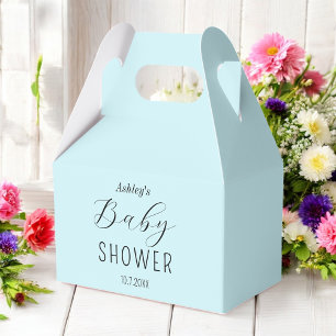 Baby shower Blue Minimalist Boy Bedankdoosjes