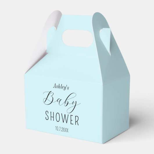 Baby shower Blue Minimalist Boy Bedankdoosjes (Achterkant)
