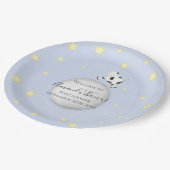 Baby shower Blue Nursery Rhyme Custom Papieren Bordje (Gekanteld)