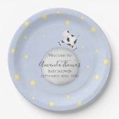 Baby shower Blue Nursery Rhyme Custom Papieren Bordje (Voorkant)