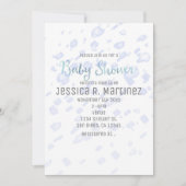 Baby shower Blue Rain Waterverf Uitnodigingen (Voorkant)