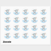 Baby shower Blue Ronde Sticker (Vel)