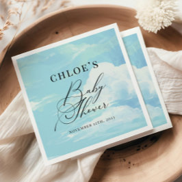 Baby shower Blue Sky Clouds Servet