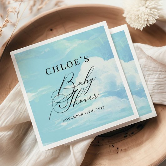 Baby shower Blue Sky Clouds Servet