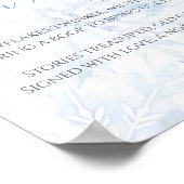 Baby Shower Blue Snowflake Books for Baby Poster (Hoek)