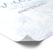Baby Shower Blue Snowflake Sweets and Treats  Poster (Hoek)