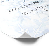 Baby Shower Blue Snowflake Thank You for Coming  Poster (Hoek)