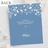 Baby shower Blue Stars Budget bedankje