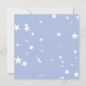 Baby shower Blue Stars Square Kaart (Achterkant)