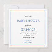 Baby shower Blue Stars Square Kaart (Voorkant)