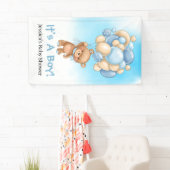 Baby shower Blue Teddy is een jongen Spandoek (Insitu)