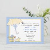 Baby shower Blue Umbrella Kaart (Staand voorkant)