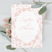 Baby shower Blush Roze koppels Kaart