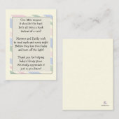 Baby shower Boek Aanvraag Invoegen Kaart (Voorkant / Achterkant)