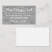 Baby shower Boek Aanvraag Kaart Rustiek Grijs Hout (Voorkant / Achterkant)