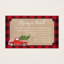 Baby shower Boek Aanvraag Kerst Truck Red Plaid