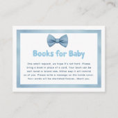 Baby shower Boek Aanvraag Licht Blauw Bow Stropdas Informatiekaartje (Voorkant)