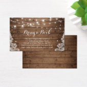 Baby shower Boek Aanvraag Rustieke Wintersneeuw Ka Visitekaartje (Bureau)