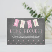 baby shower Boek aanvragen Roze Kaart (Staand voorkant)
