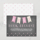 baby shower Boek aanvragen Roze Kaart (Voorkant / Achterkant)