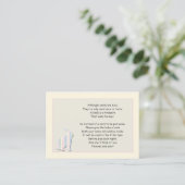 Baby shower Boek Gedicht Roze Insert Kaart (Staand voorkant)