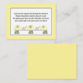 Baby shower boek insert geel grijs olifanten informatiekaartje (Voorkant / Achterkant)