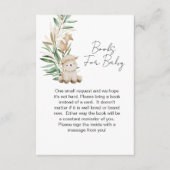 Baby shower boek lief klein lamsgroen informatiekaartje (Voorkant)