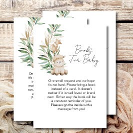 Baby shower boek lief klein lamsgroen informatiekaartje