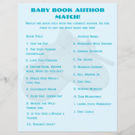 Baby Shower Boek Matching Game Flyer