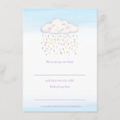 Baby shower boek wedstrijd cloud snoep sprinkles informatiekaartje (Achterkant)