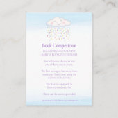Baby shower boek wedstrijd cloud snoep sprinkles informatiekaartje (Achterkant)