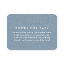Baby shower Boekaanvraag Eenvoudig Chambray blauw