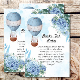 Baby shower Boekaanvraag olifant heteluchtballon Informatiekaartje