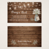 Baby shower Boekaanvraag Rustiek hout Baby's Breat Visitekaartje (Voorkant /achterkant)