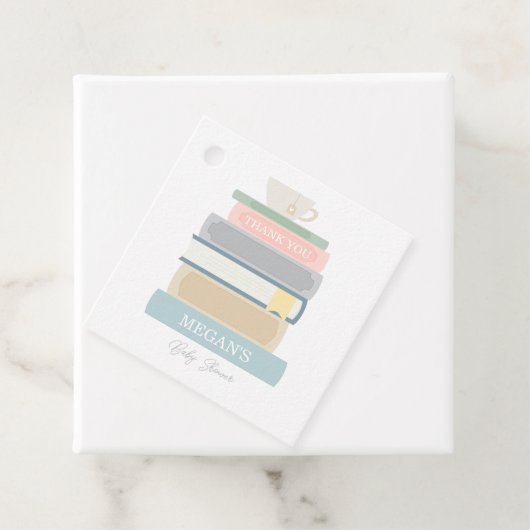 Baby shower boeken bedankjes labels (In situ)