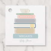 Baby shower boeken bedankjes labels (Voorkant)