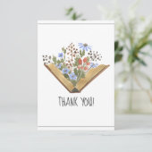 Baby shower boeken bedankkaart (Staand voorkant)