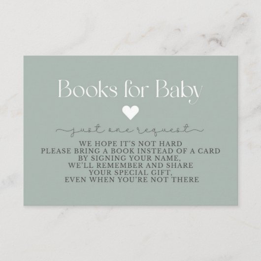 Baby shower, Boeken voor Baby, de kaart van het Tu (Voorkant)